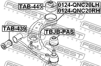 Рычаг передний левый FEBEST 0124QNC20LH
