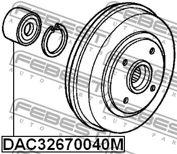 Подшипник ступицы задней FEBEST DAC32670040M
