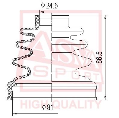 Пыльник ШРУС внутренний ASVA ASBTINB25