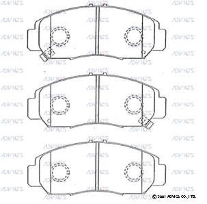 Колодки тормозные дисковые ADVICS SN595P