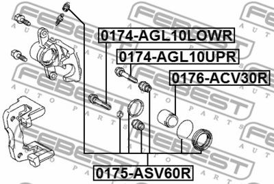 Поршень тормозного суппорта MASTERKIT 77A2005