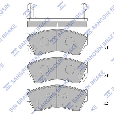 Колодки тормозные передние SANGSIN SP2009