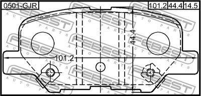Колодки тормозные задние FEBEST 0501GJR