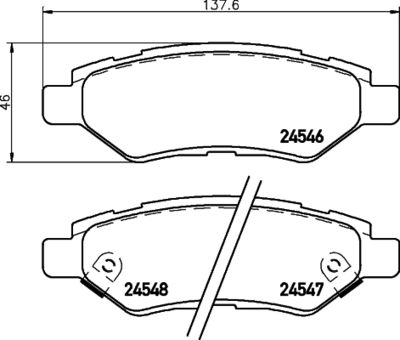 Колодки тормозные дисковые BREMBO P09014
