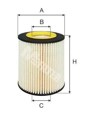 Элемент фильтрующий масляный M-Filter TE647