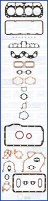 Комплект прокладок двигателя GLASER S3074000