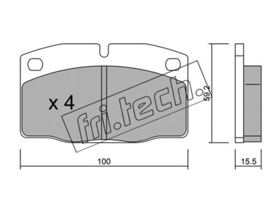 Комплект колодок для дискового тормоза TRUSTING 0460