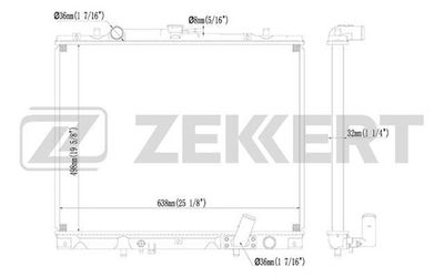 Радиатор охлаждения двигателя Zekkert MK1218