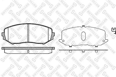 Колодки тормозные дисковые передние STELLOX 001097SX