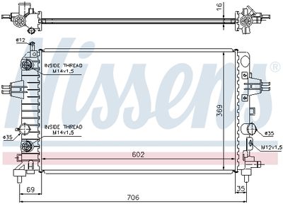 Радиатор системы охлаждения NISSENS 630702