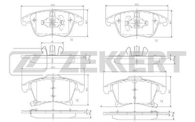 Колодки тормозные дисковые передние Zekkert BS1363