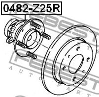 Ступица в сборе задняя FEBEST 0482Z25R