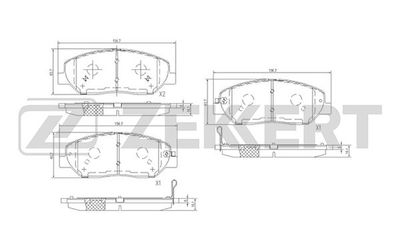 Колодки тормозные дисковые передние Zekkert BS1777