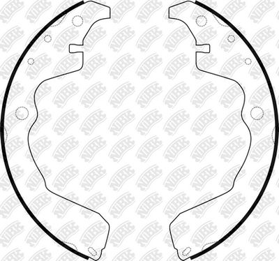 Колодки тормозные барабанные NIBK FN0704