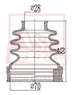 Пыльник ШРУС комплект без смазки ASVA ASBTINP12