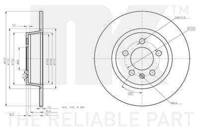 Диск тормозной NK 3147172