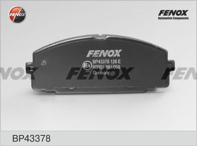 Колодки тормозные передние FENOX BP43378