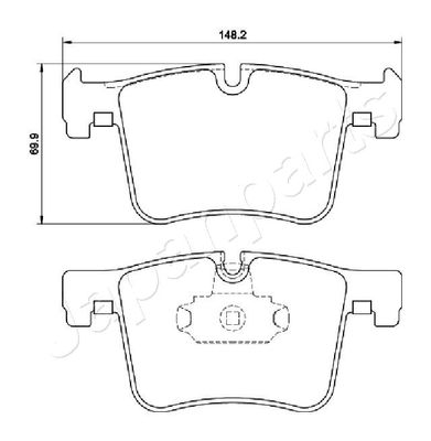 Колодки тормозные передние JAPANPARTS PA0106AF