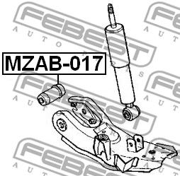 Сайлентблок рычага переднего FEBEST MZAB017