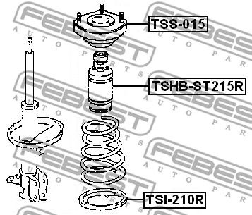 Пыльник амортизатора заднего FEBEST TSHBST215R