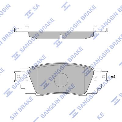 Колодки тормозные задние SANGSIN SP4309