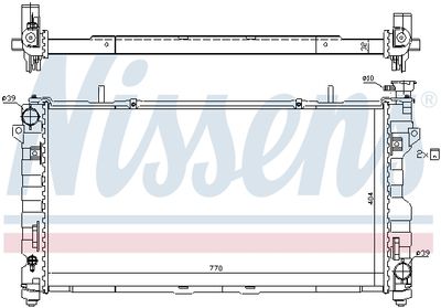 Радиатор системы охлаждения NISSENS 61025