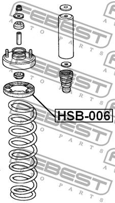 Проставка пружины верхняя FEBEST HSB006