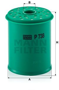 Фильтр топливный MANN-FILTER P738X
