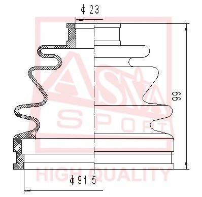 Пыльник ШРУС комплект без смазки ASVA ASBTRE