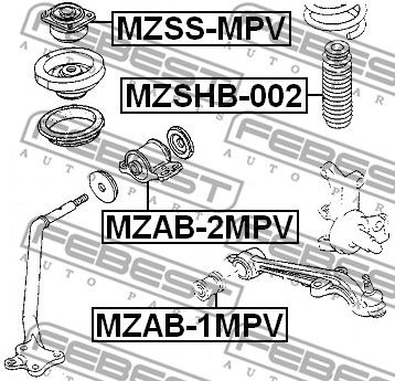 Пыльник амортизатора переднего FEBEST MZSHB002
