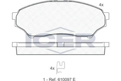 Колодки тормозные дисковые ICER 181443