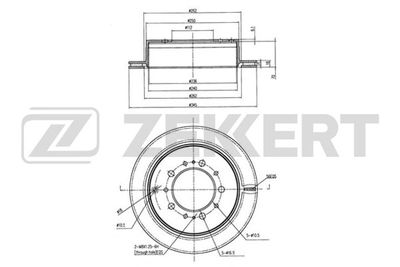 Диск тормозной задний Zekkert BS5244