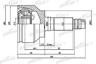 ШРУС наружный PATRON PCV1529