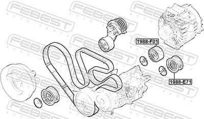 Ролик обводной FEBEST 1988E71