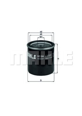 Фильтр масляный MAHLE OC534