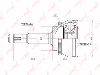 ШРУС наружный комплект HDK TO098A48