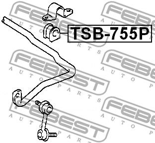 Втулка стабилизатора переднего FEBEST TSB755P