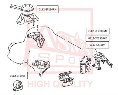 Подушка двигателя передняя ASVA 0112ST190F