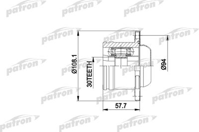 ШРУС внутренний комплект PATRON PCV5010