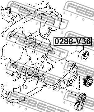 Ролик обводной FEBEST 0288V36