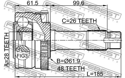 ШРУС наружный FEBEST 1610463A48