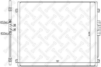 Радиатор кондиционера STELLOX 1045186SX