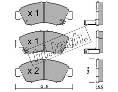 Комплект колодок для дискового тормоза TRUSTING 1400
