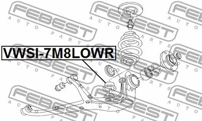 Проставка пружины задней нижняя FEBEST VWSI7M8LOWR