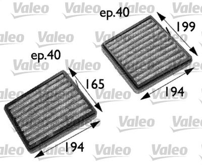 Фильтр салона угольный VALEO 698742