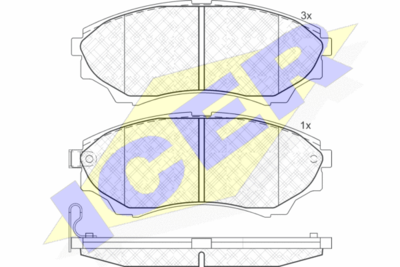 Колодки тормозные дисковые передние ICER 181822
