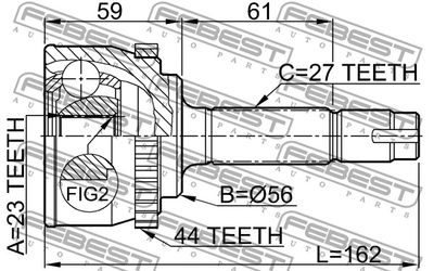 ШРУС наружный FEBEST 0210076A44