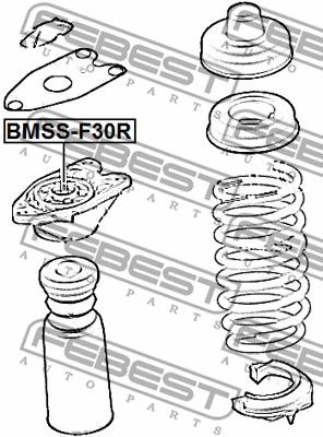 Опора амортизатора заднего FEBEST BMSSF30R