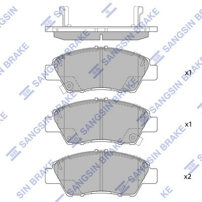 Колодки тормозные передние SANGSIN SP1463