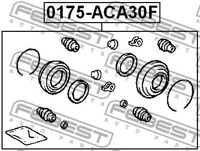 Ремкомплект суппорта переднего FEBEST 0175ACA30F